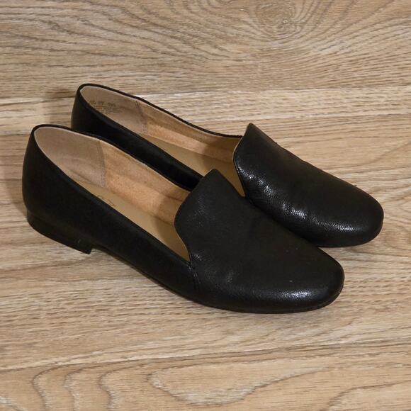 Naturalizer Emiline Black Tumbled Leather Loafers Womens Size 4.5M Slip On - Picture 4 of 8